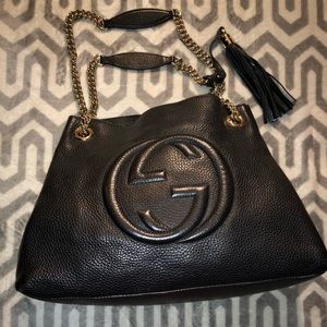 100% Authentic Gucci Leather Medium Soho Tote